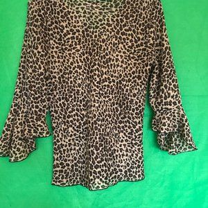 A. Buyer Leopard Print Sheer Blouse